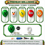 HappySet™ Pixel Birthday Party Decorations Kit with Banner