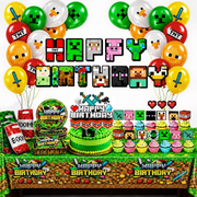 HappySet™ Pixel Birthday Party Decorations Kit with Banner
